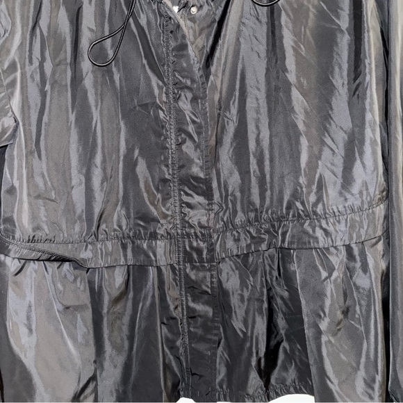a new day Black Hooded Peplum Active Lightweight Packable Jacket XL - Picture 2 of 8